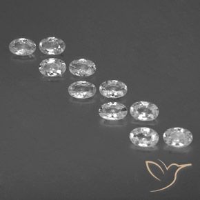 6.68ctw Naturel Blanc Zircon, ovale, VVS-VS