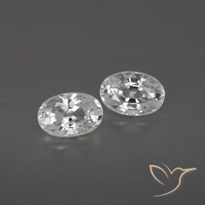 1.67ctw Naturel Blanc Zircon, ovale, VVS