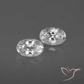 1.69ctw Naturel Blanc Zircon, ovale, VVS
