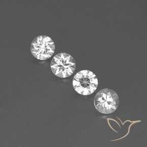 3.71ctw Naturel Blanc Zircon, Tour, VVS-VS