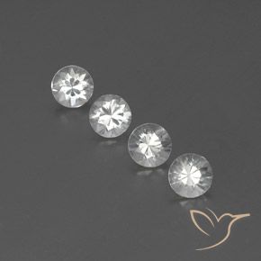 3.64ctw Naturel Blanc Zircon, Tour, VVS-VS