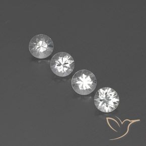 3.84ctw Naturel Blanc Zircon, Tour, VVS-VS