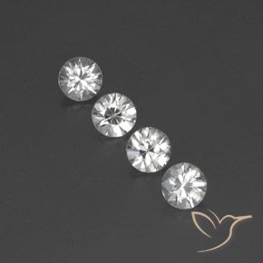 3.80ctw Naturel Blanc Zircon, Tour, VVS-VS