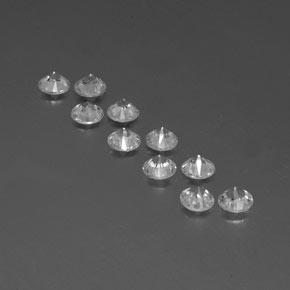 Achetez naturel ct blanc zircon gems, coupe roude, en provenance cambodge chez gemselect. en stock, livraison internationale!