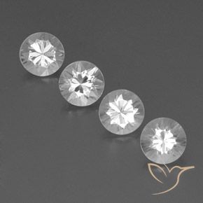 3.79ctw Naturel Blanc Zircon, Tour, VVS-VS