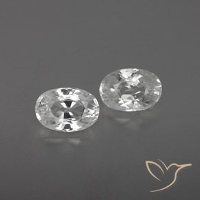 1.72ctw Naturel Blanc Zircon, ovale, VVS