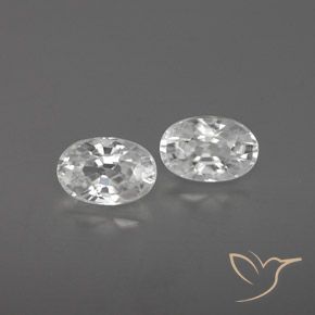 1.71ctw Naturel Blanc Zircon, ovale, VVS
