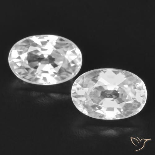1.66ctw Naturel Blanc Zircon, ovale, VVS