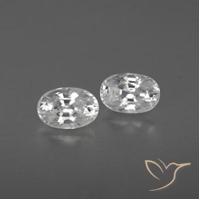1.71ctw Naturel Blanc Zircon, ovale, VVS