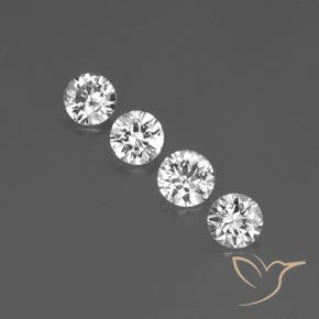 3.52ctw Naturel Blanc Zircon, Tour, VVS-VS