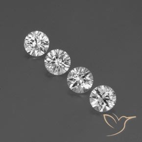 3.39ctw Naturel Blanc Zircon, Tour, VVS-VS