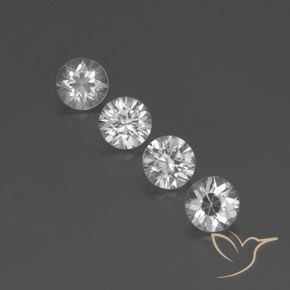 3.70ctw Naturel Blanc Zircon, Tour, VVS-VS