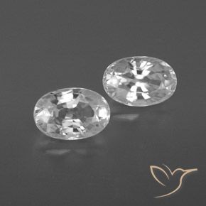 1.74ctw Naturel Blanc Zircon, ovale, VVS-VS