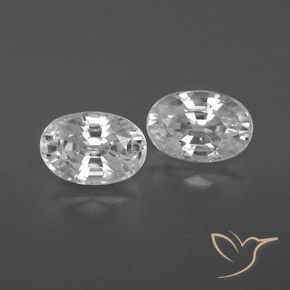 1.72ctw Naturel Blanc Zircon, ovale, VVS