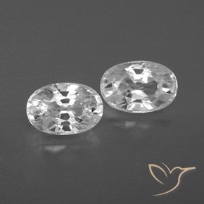 1.76ctw Naturel Blanc Zircon, ovale, VVS