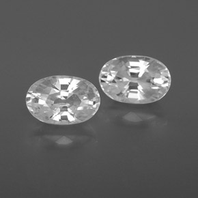 Achetez naturel ct Blanc Zircon gems, Coupe ovale, En provenance Cambodge chez GemSelect. En stock, livraison internationale!