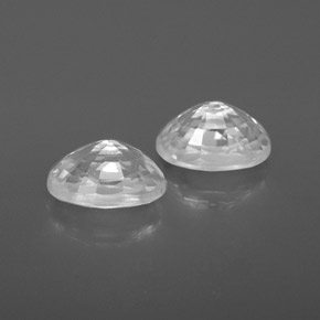 Achetez naturel ct Blanc Zircon gems, Coupe ovale, En provenance Cambodge chez GemSelect. En stock, livraison internationale!