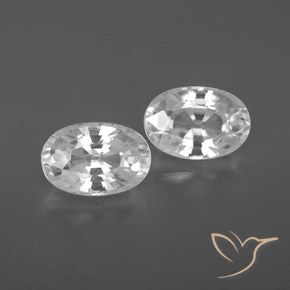 1.67ctw Naturel Blanc Zircon, ovale, VVS