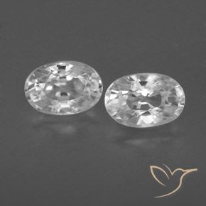 1.76ctw Naturel Blanc Zircon, ovale, VVS-VS