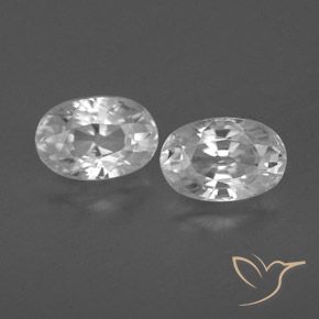1.76ctw Naturel Blanc Zircon, ovale, VVS-VS