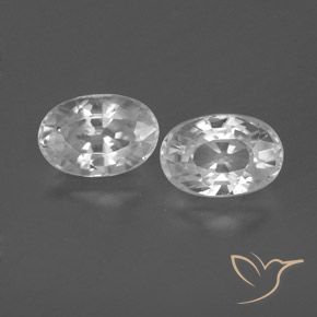 1.72ctw Naturel Blanc Zircon, ovale, VVS-VS
