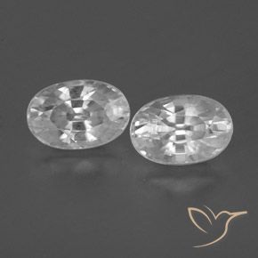 1.78ctw Naturel Blanc Zircon, ovale, VVS-VS
