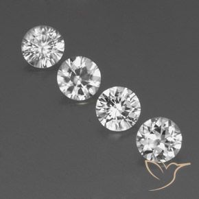3.51ctw Naturel Blanc Zircon, Tour, VVS-VS