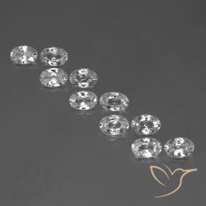 7.12ctw Naturel Blanc Zircon, ovale, VVS-VS