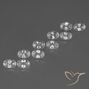 Shop natural 8.40ct Blanc Zircon gems, ovale, from Cambodge at GemSelect. In stock, global shipping!