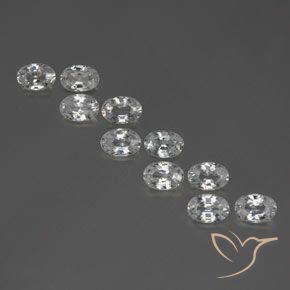7.10ctw Naturel Blanc Zircon, ovale, VVS-VS