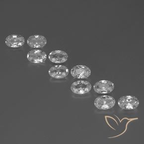 6.91ctw Naturel Blanc Zircon, ovale, VVS-VS