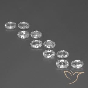 6.39ctw Naturel Blanc Zircon, ovale, VVS-VS