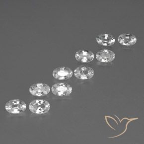 Shop natural 7.34ct Blanc Zircon gems, ovale, from Cambodge at GemSelect. In stock, global shipping!