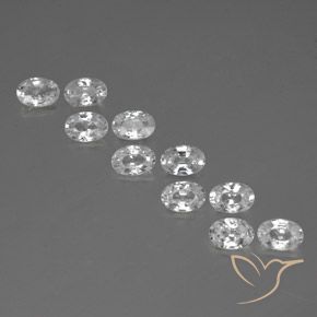7.01ctw Naturel Blanc Zircon, ovale, VVS-VS