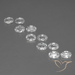 6.71ctw Naturel Blanc Zircon, ovale, VVS-VS