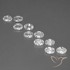 6.61ctw Naturel Blanc Zircon, ovale, VVS-VS