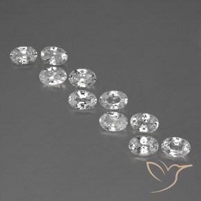 7.21ctw Naturel Blanc Zircon, ovale, VVS-VS, Photo A