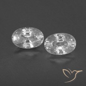 1.76ctw Naturel Blanc Zircon, ovale, VVS-VS