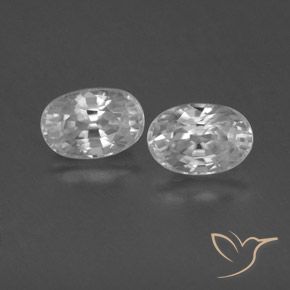 1.80ctw Naturel Blanc Zircon, ovale, VVS