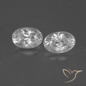 1.64ctw Naturel Blanc Zircon, ovale, VVS