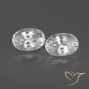 1.67ctw Naturel Blanc Zircon, ovale, VVS