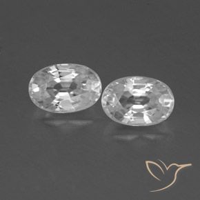 1.66ctw Naturel Blanc Zircon, ovale, VVS