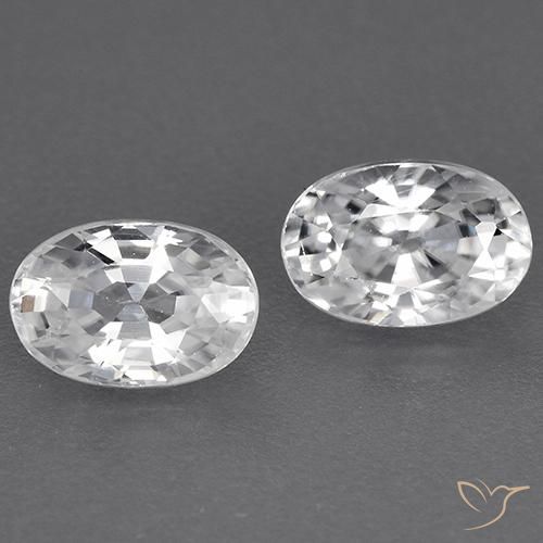 1.72ctw Naturel Blanc Zircon, ovale, VVS