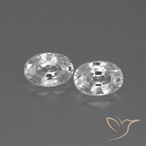 1.71ctw Naturel Blanc Zircon, ovale, VVS