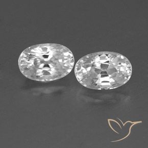 1.76ctw Naturel Blanc Zircon, ovale, VVS-VS