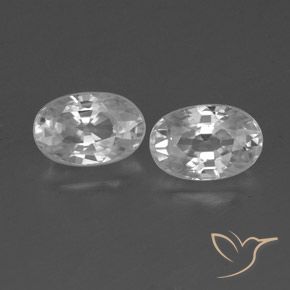 1.69ctw Naturel Blanc Zircon, ovale, VVS