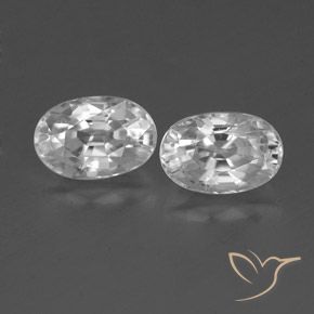 1.77ctw Naturel Blanc Zircon, ovale, VVS