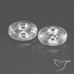 1.68ctw Naturel Blanc Zircon, ovale, VVS-VS