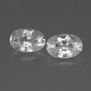 Achetez naturel 1,59ct blanc zircon gems, coupe ovale, en provenance cambodge chez gemselect. en stock, livraison internationale!