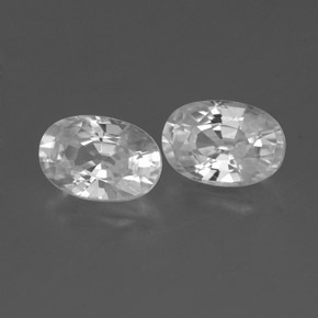 Achetez naturel 1,59ct blanc zircon gems, coupe ovale, en provenance cambodge chez gemselect. en stock, livraison internationale!